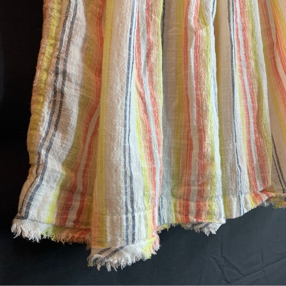 Free People Summer Nights Cotton Striped Wide Sleeve Tunic Dress, size S - Picture 8 of 13